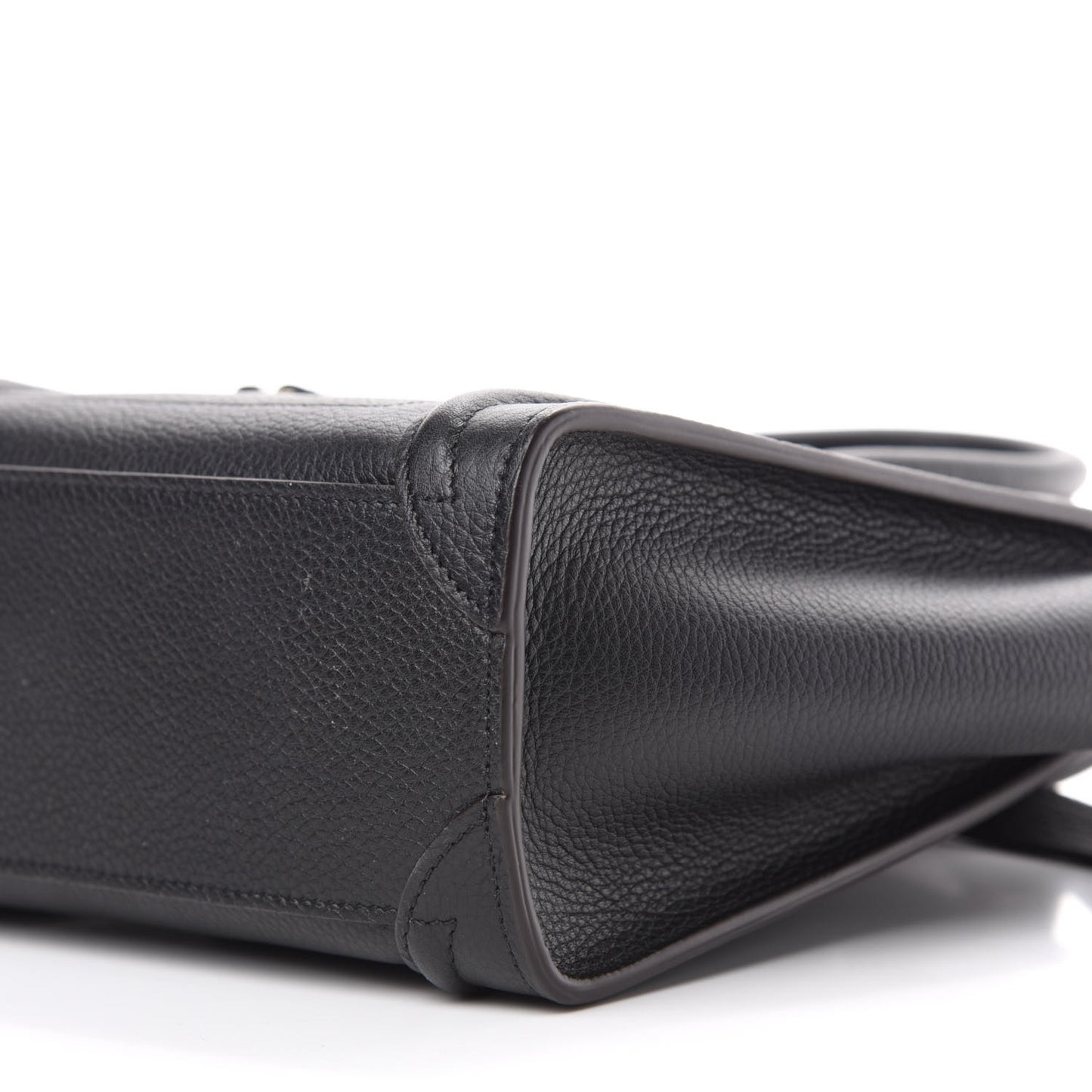 Drummed Calfskin Nano Luggage Black