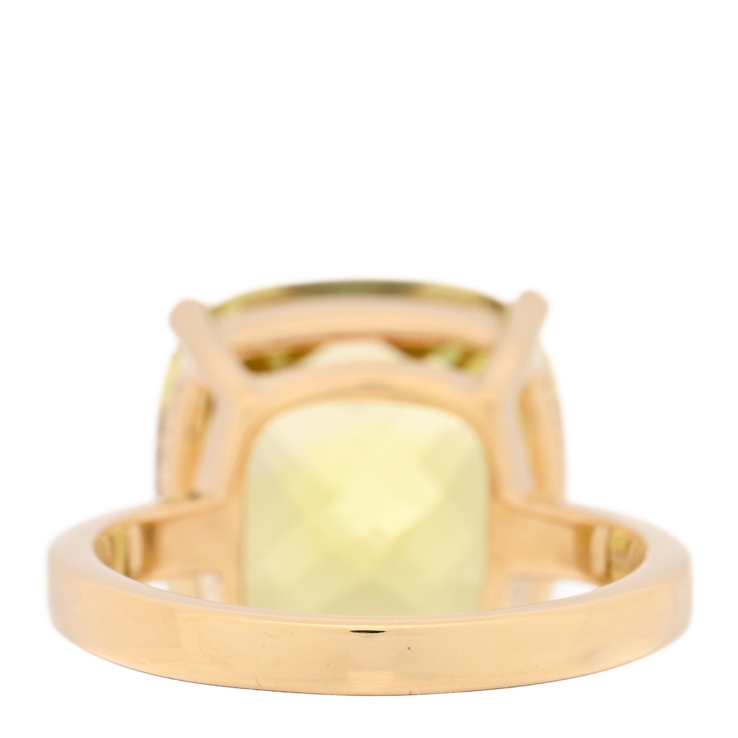18K Yellow Gold Lemon Citrine Sparklers Cocktail Ring 54 7