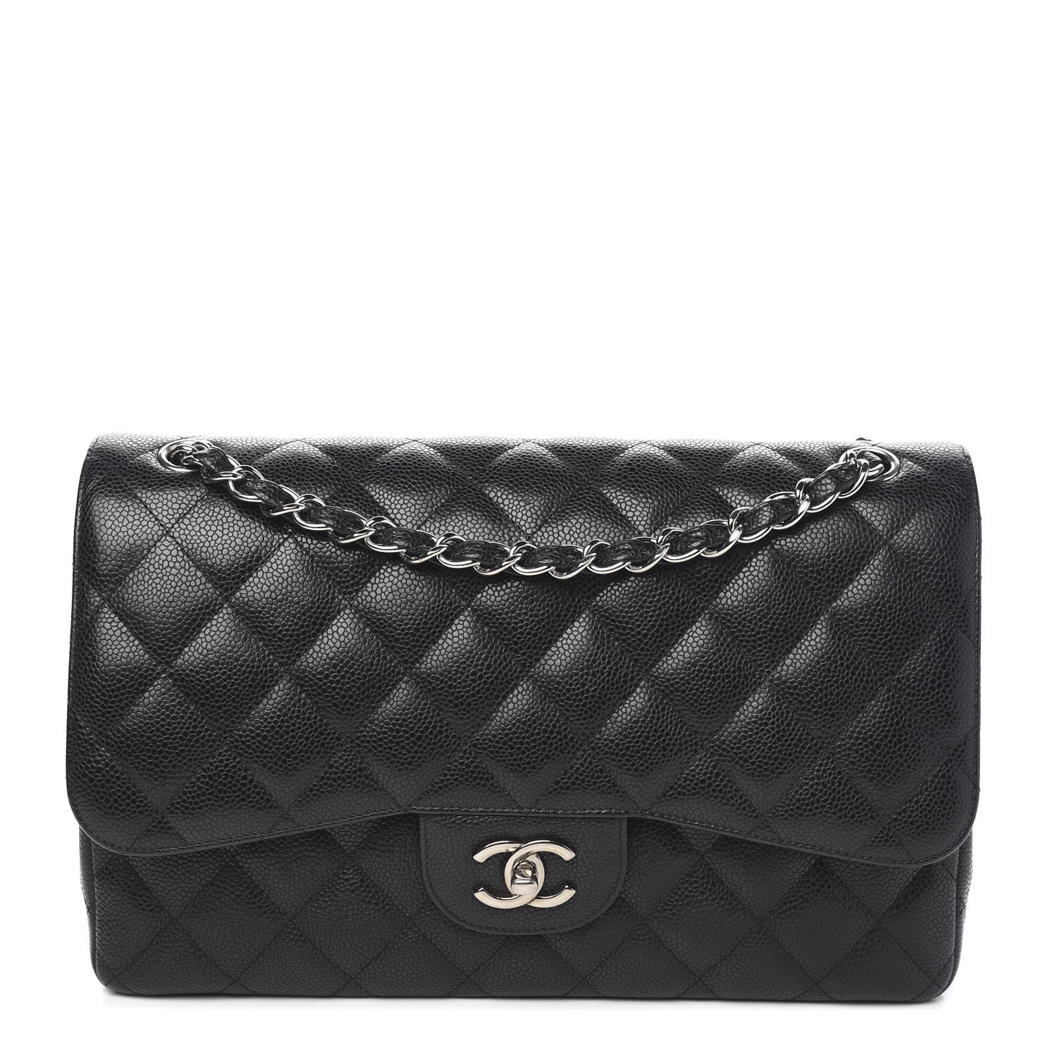 Chanel Caviar Quilted Jumbo Double Flap Black 1 of 9