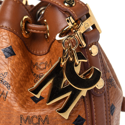 MCM Visetos Essential Drawstring Bucket Bag Cognac 4 of 5