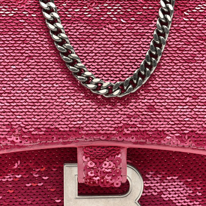 Balenciaga Sequin Hourglass Top Handle Bag XS Pink 8 of 10