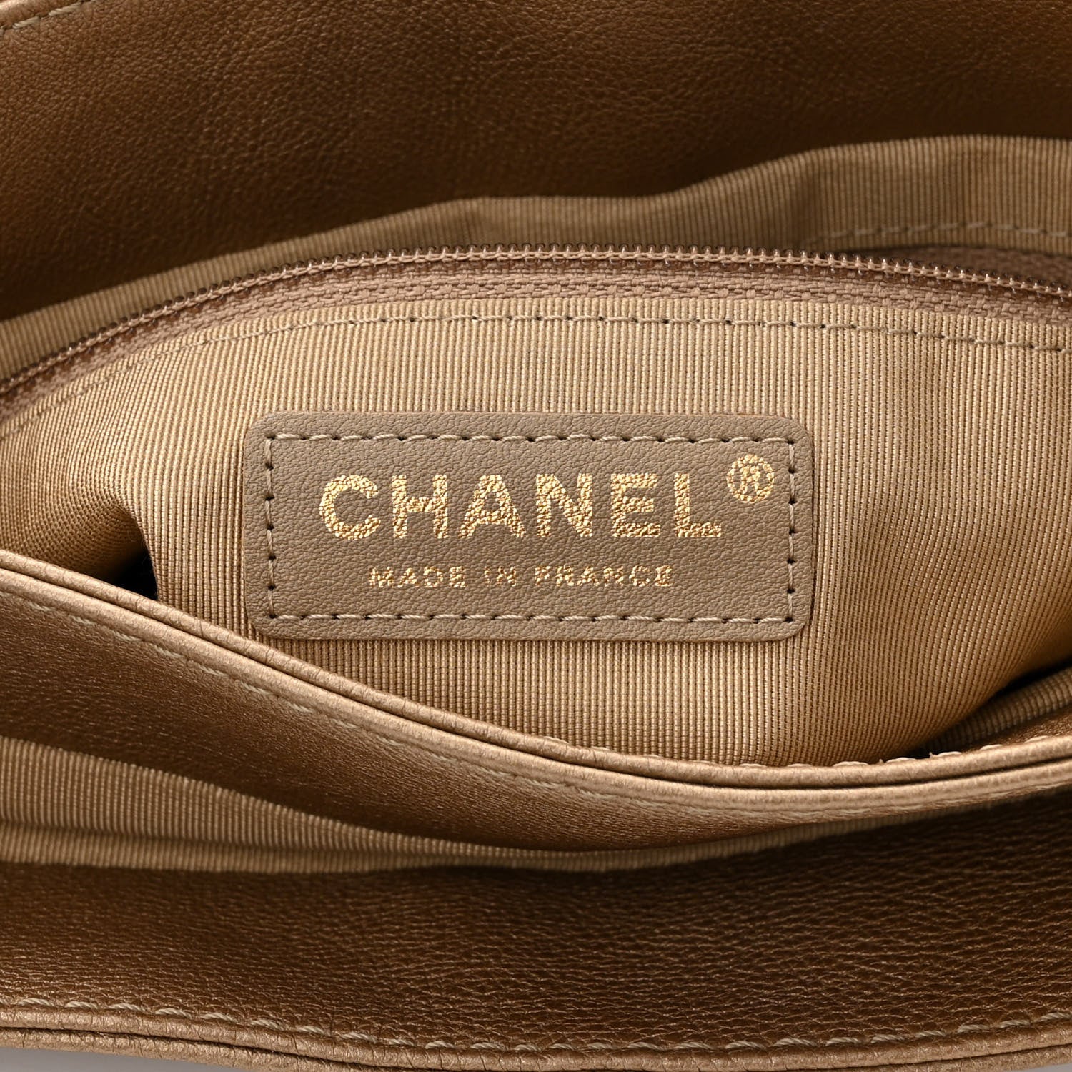 Chanel Metallic Calfskin Quilted Trianon Small Messenger Flap Gold 7 of 12