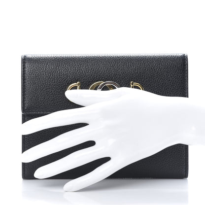 Gucci Grainy Calfskin Zumi Flap Card Case Black 2 of 7