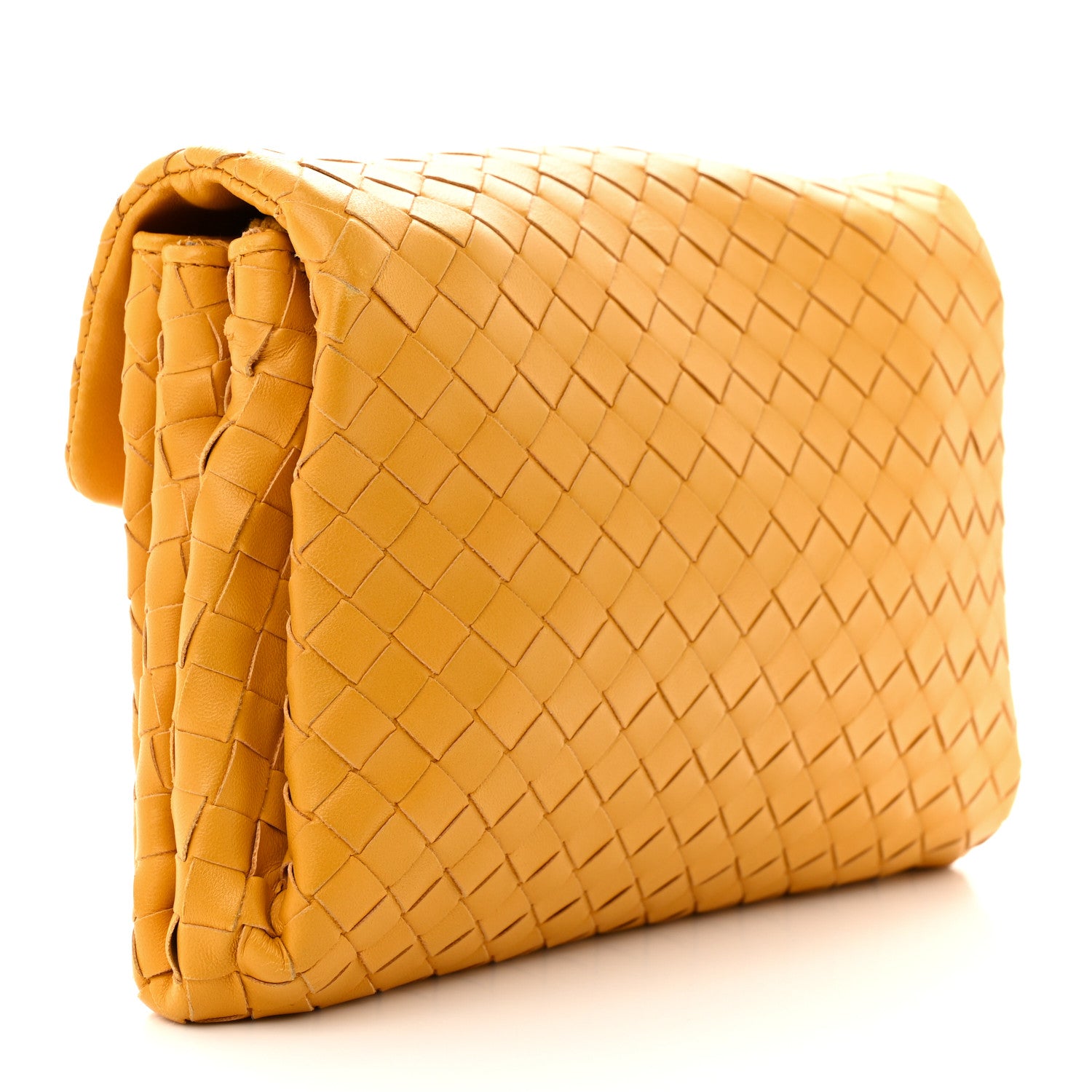 Bottega Veneta Nappa Intrecciato Flap Clutch Sapphire 3 of 12