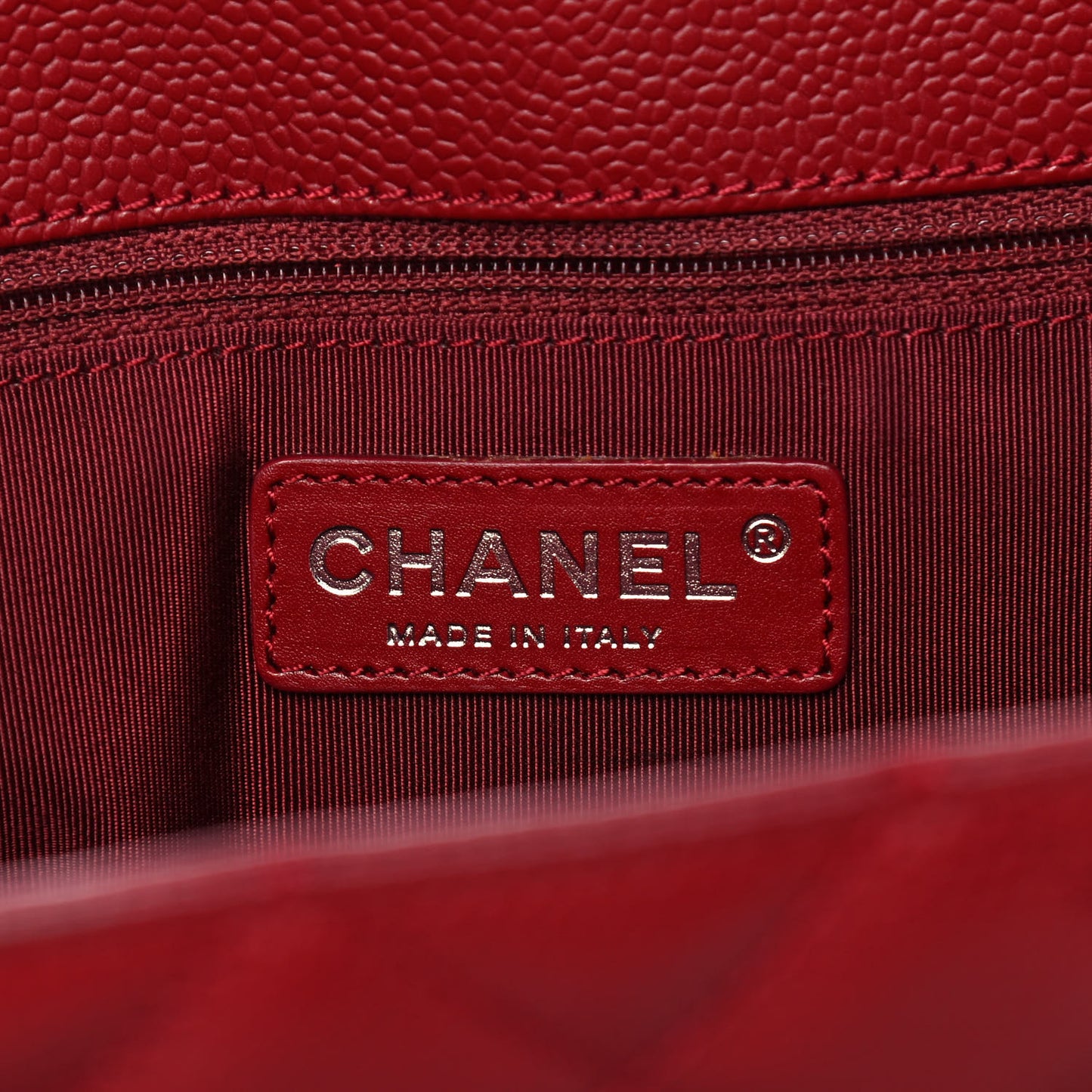 Caviar Quilted Grand Shopping Tote GST Dark Red