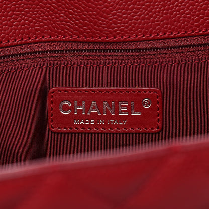 Chanel Caviar Quilted Grand Shopping Tote GST Dark Red 5 of 9