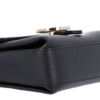Gucci Dollar Calfskin Interlocking G Crossbody Bag Black 9 of 10
