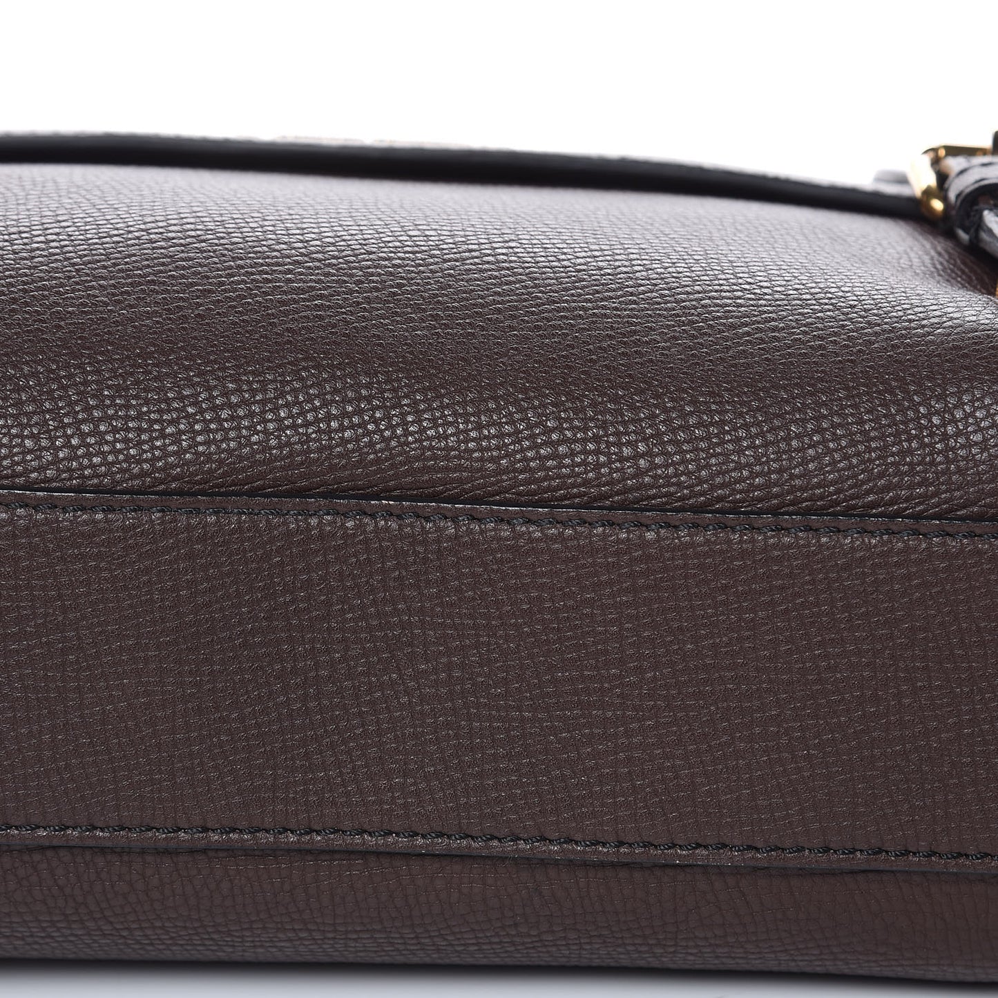 Grainy Calfskin House Check Ethan Satchel Oak Brown