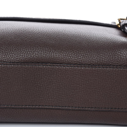 Burberry Grainy Calfskin House Check Ethan Satchel Oak Brown 12 of 12