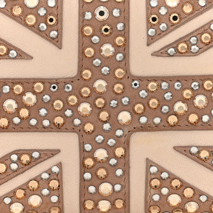 Alexander McQueen Suede Studded Britannia Skull Box Clutch Beige 8 of 10
