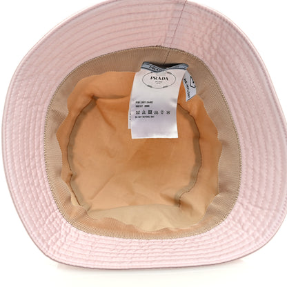 Prada Re-Nylon Metal Triangle Logo Womens Bucket Hat M Alabastro 6 of 7