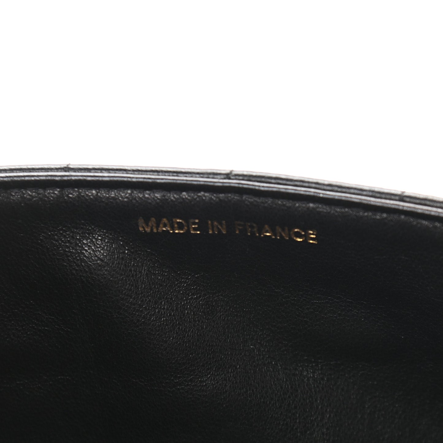 Lambskin East West Chocolate Bar Flap Black