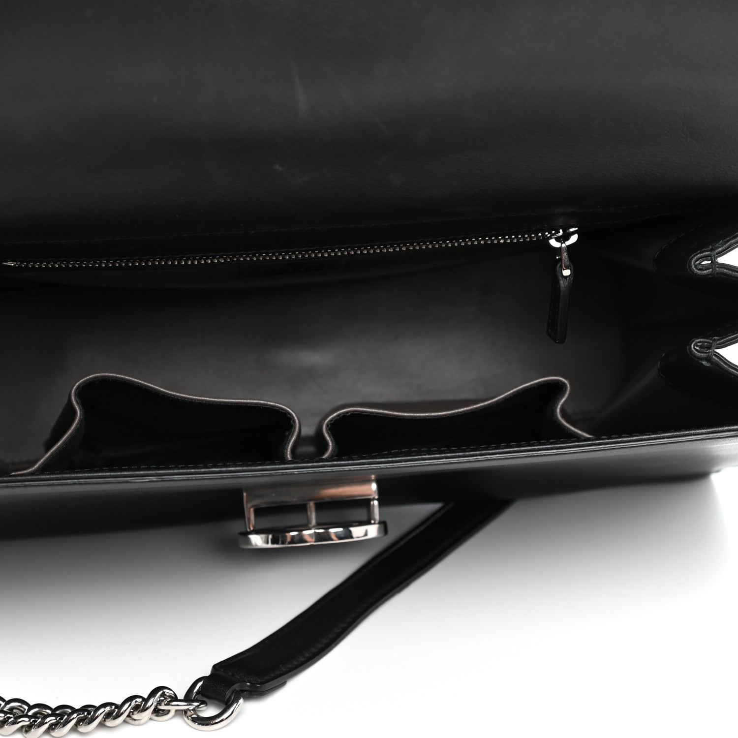 Gucci Moon Calfskin Medium Interlocking G Shoulder Bag Black 5 of 11
