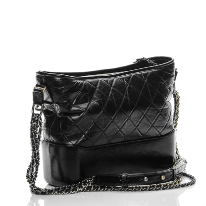 Chanel Calfskin Quilted Medium Gabrielle Hobo Black 3 of 8