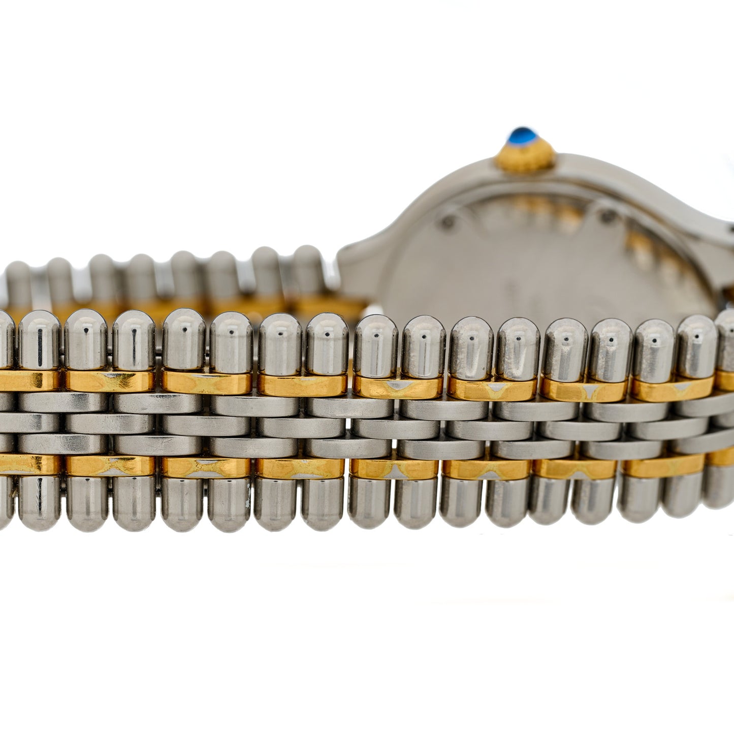 Stainless Steel 18K Yellow Gold 28mm Must De 21 Bullet Link Quartz Watch