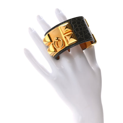 Hermes Matte Alligator Collier De Chien CDC Bracelet S Ebene 2 of 5