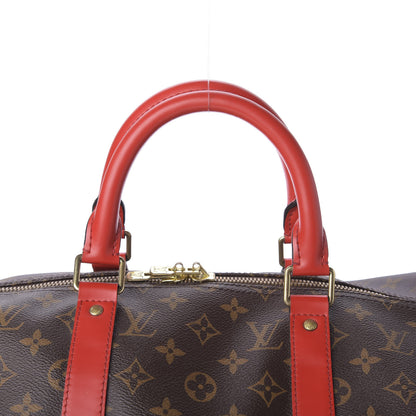 Louis Vuitton Calfskin Monogram Keepall Bandouliere 50 Coquelicot 7 of 8