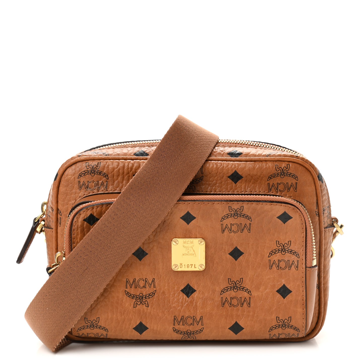 Visetos Klassik Crossbody Bag Cognac