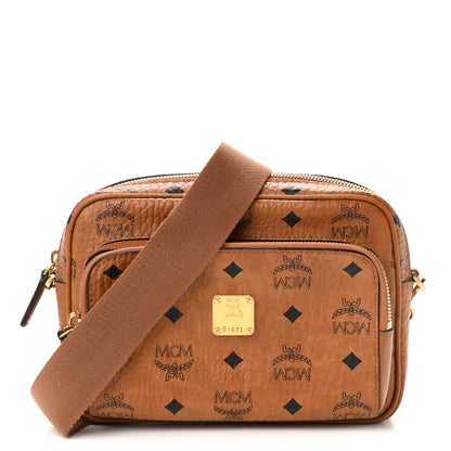 MCM Visetos Klassik Crossbody Bag Cognac 1 of 12
