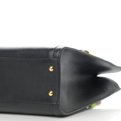 Gucci Calfskin Small Diana Tote Bag Black Yellow Fluo 9 of 14
