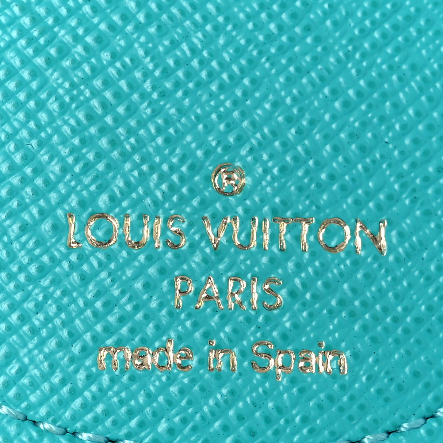 Monogram Illustre V Bag Charm Key Ring Turquoise