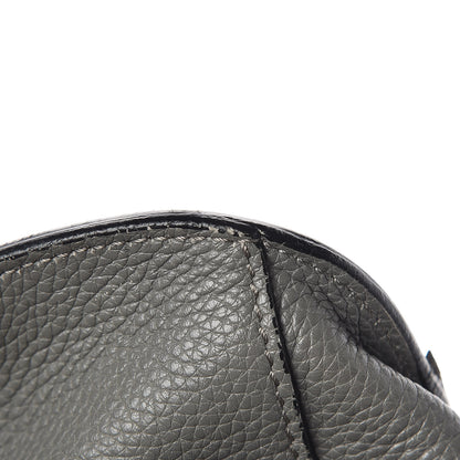 Alexander McQueen Pebbled Calfskin Large Skull Padlock Zip Around Tote Dark Grey 24 of 27
