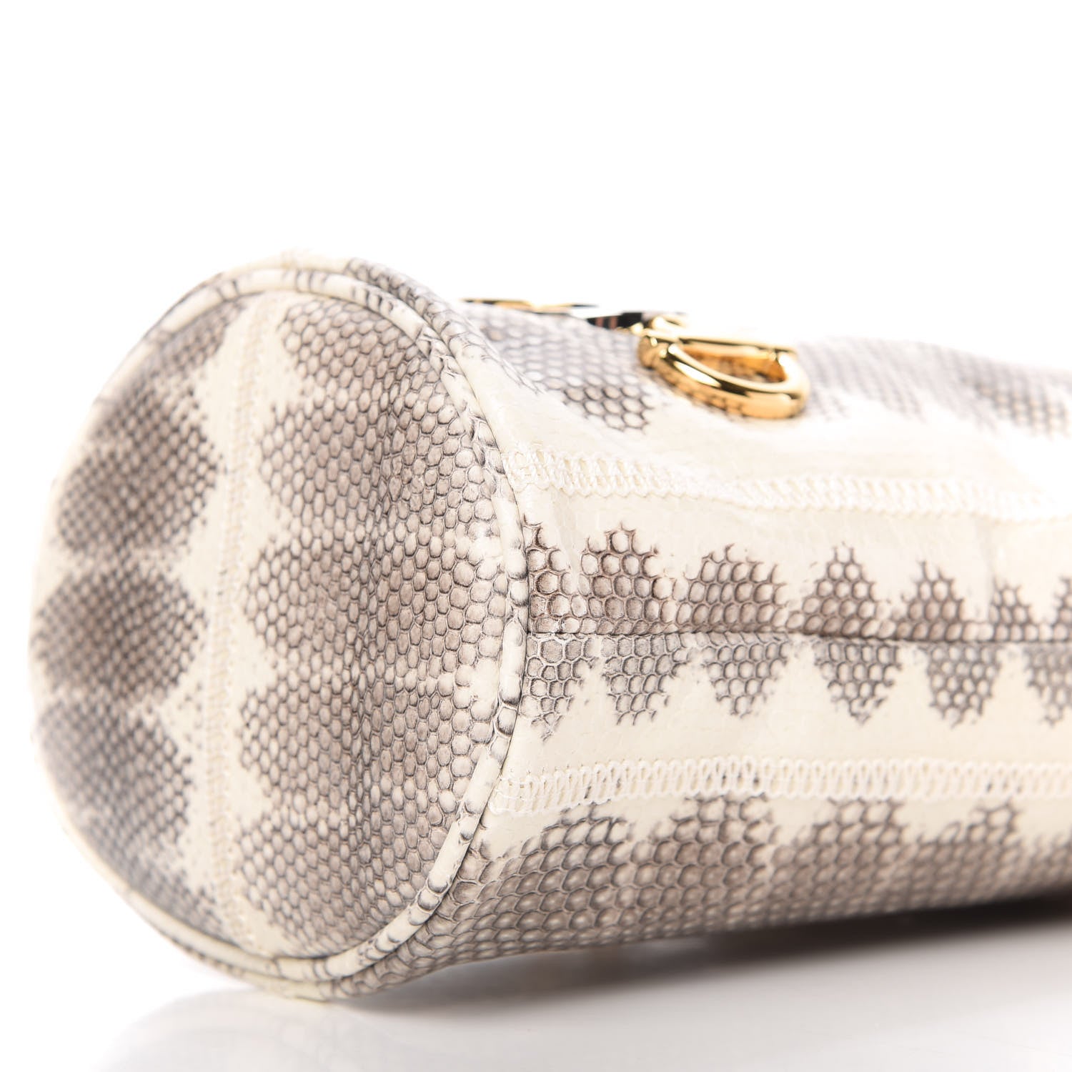 Gucci Snakeskin Mini Zumi Bucket Bag Grey 7 of 9