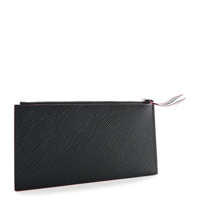 Louis Vuitton Epi Felicie Chain Wallet Zippered Insert Black Hot Pink 3 of 6