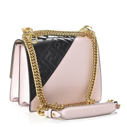 Fendi X FILA Vitello Liberty Mania Bi-Color FF 1974 Embossed Small Kan I Shoulder Bag Black Confetto Multicolor 3 of 11