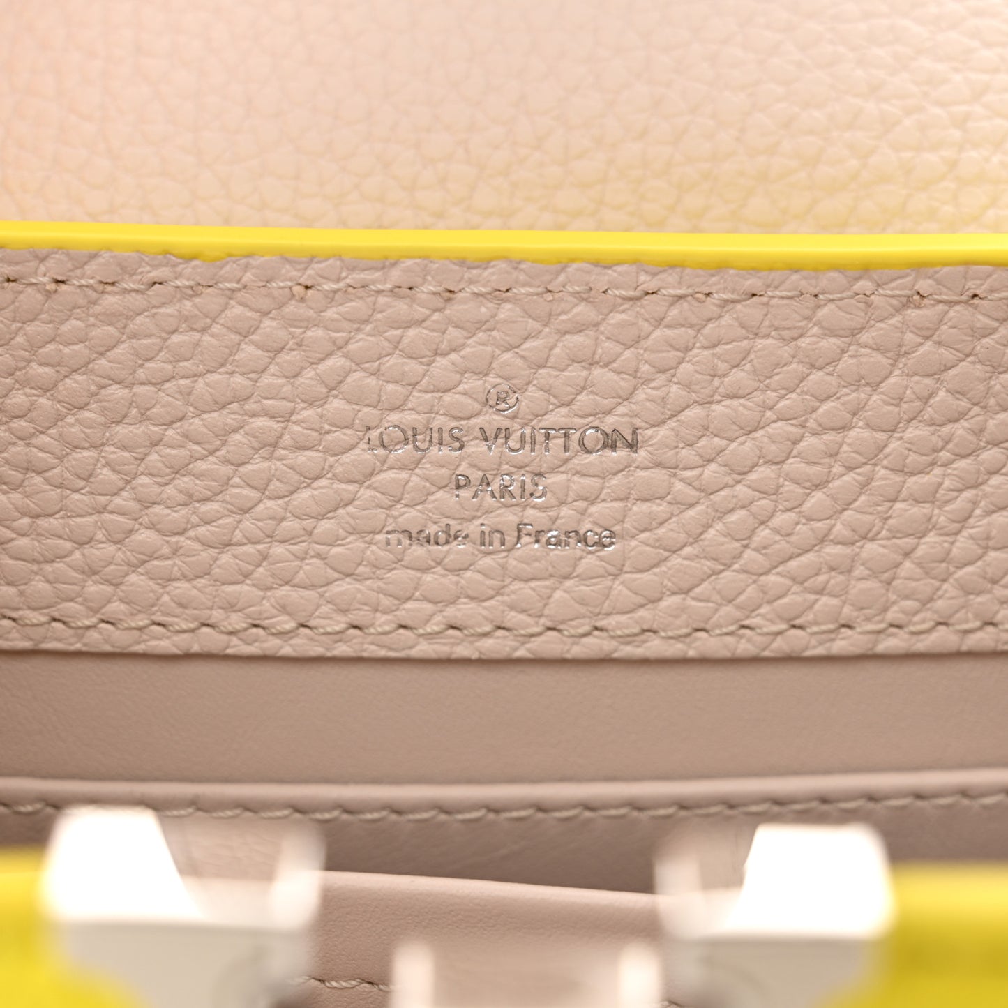Taurillon Mini Capucines Yellow Beige