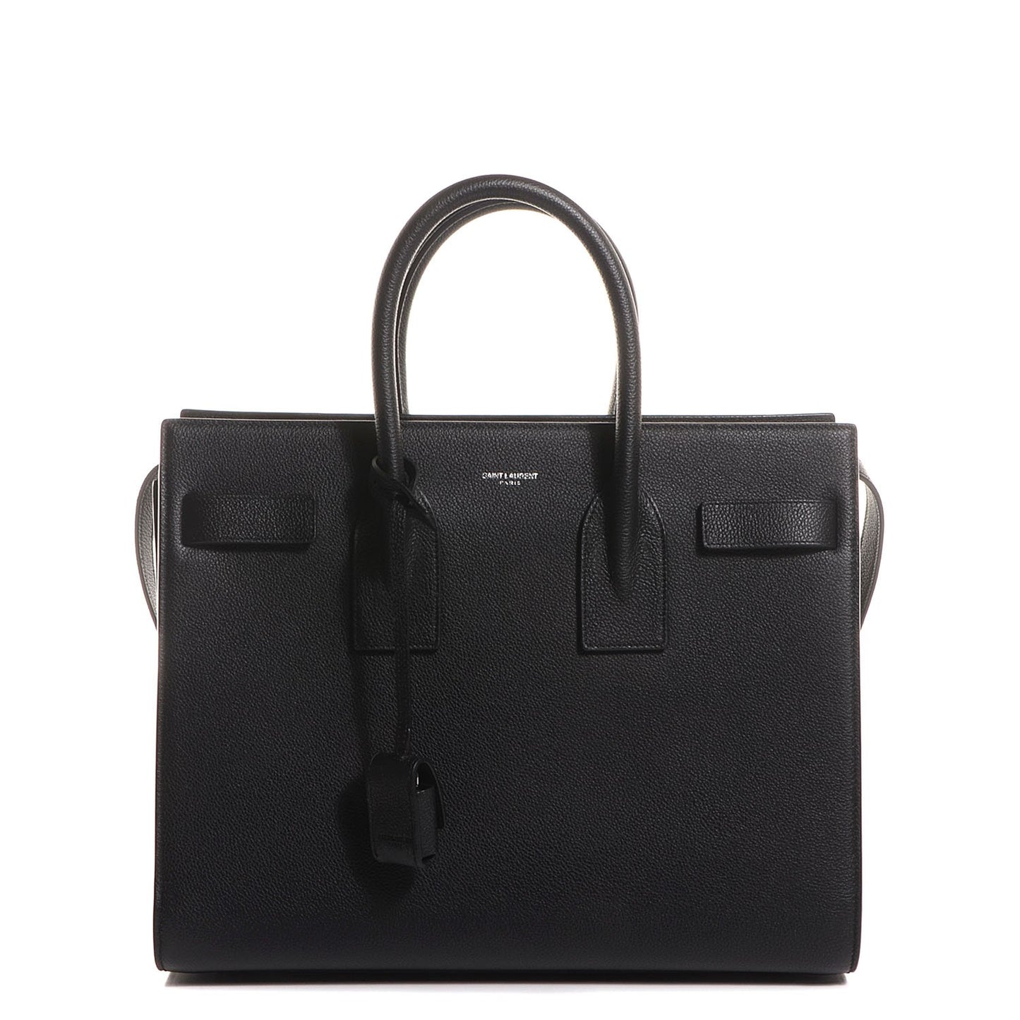 Grained Calfskin Small Sac De Jour Black