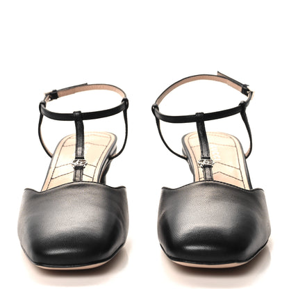 Gucci Nappa Charlotte Petite GG 55mm Slingback Pumps 36 Black 2 of 8