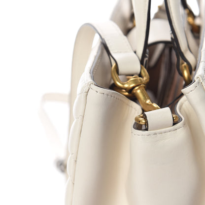 Gucci Calfskin Matelasse Small GG Marmont Tote White 14 of 16