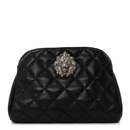 Chanel Lambskin Quilted Leo Lion Clutch Black 1 of 9