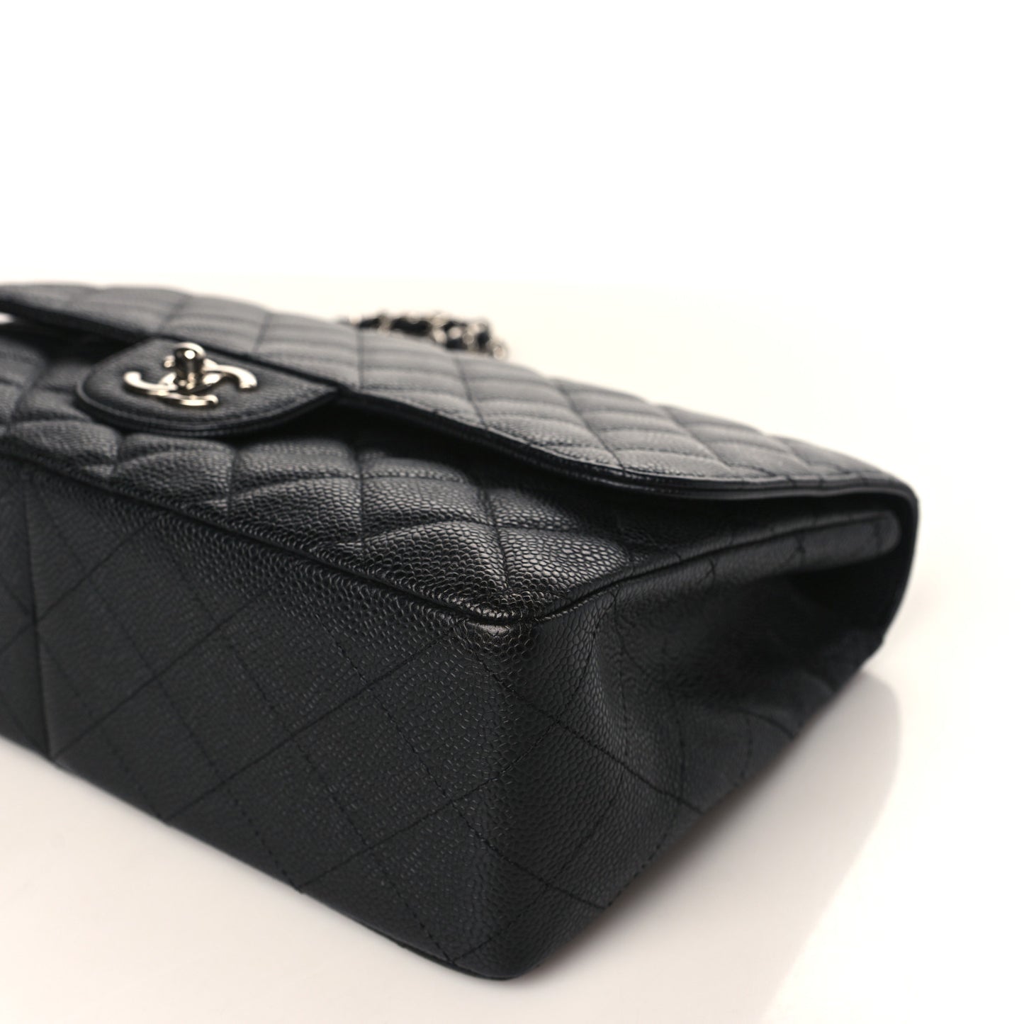 Caviar Quilted Jumbo Single Flap Black