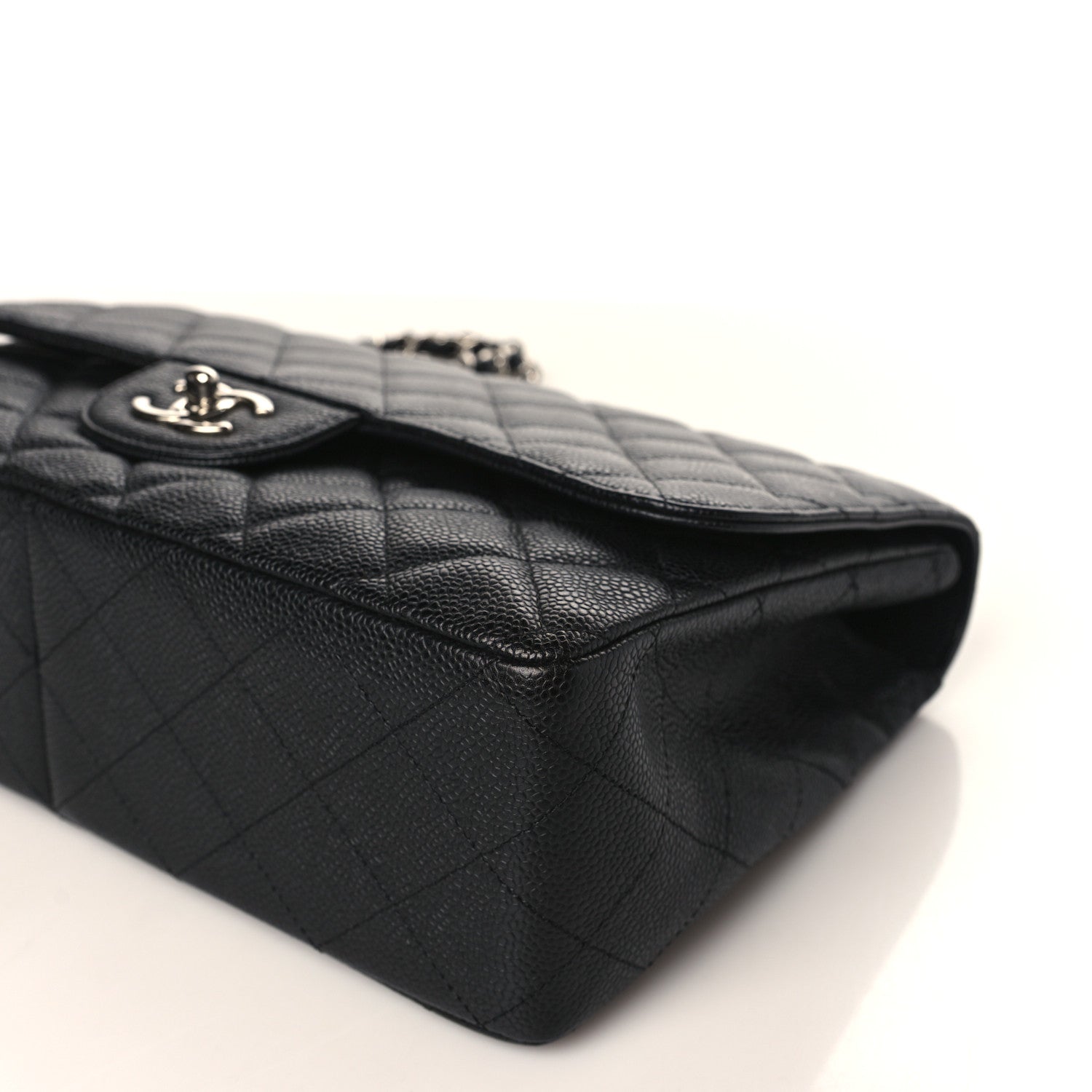 Chanel Caviar Quilted Jumbo Single Flap Black 9 of 10