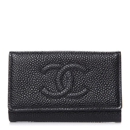 Chanel Caviar Timeless CC 6 Key Holder Case Black 1 of 10