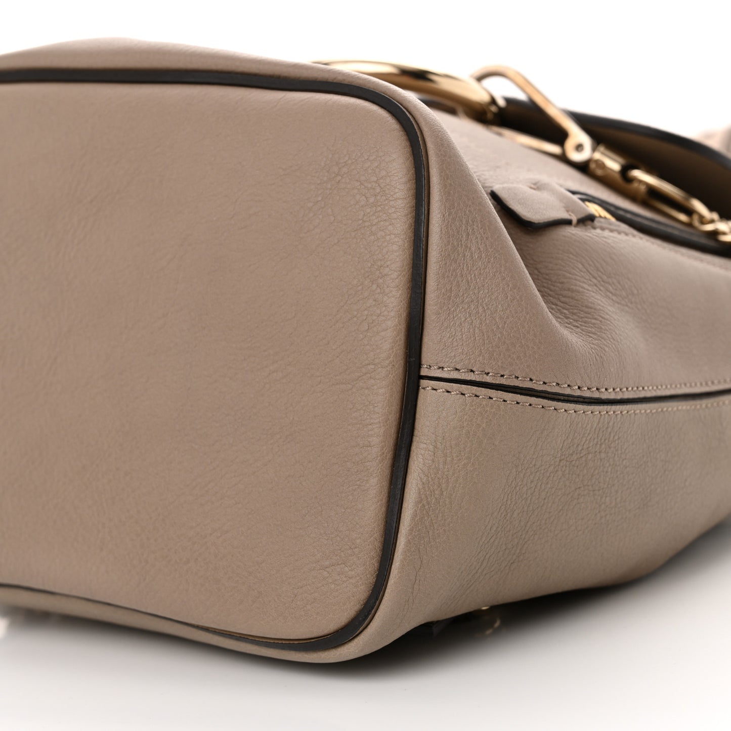 Suede Calfskin Small Faye Backpack Motty Grey