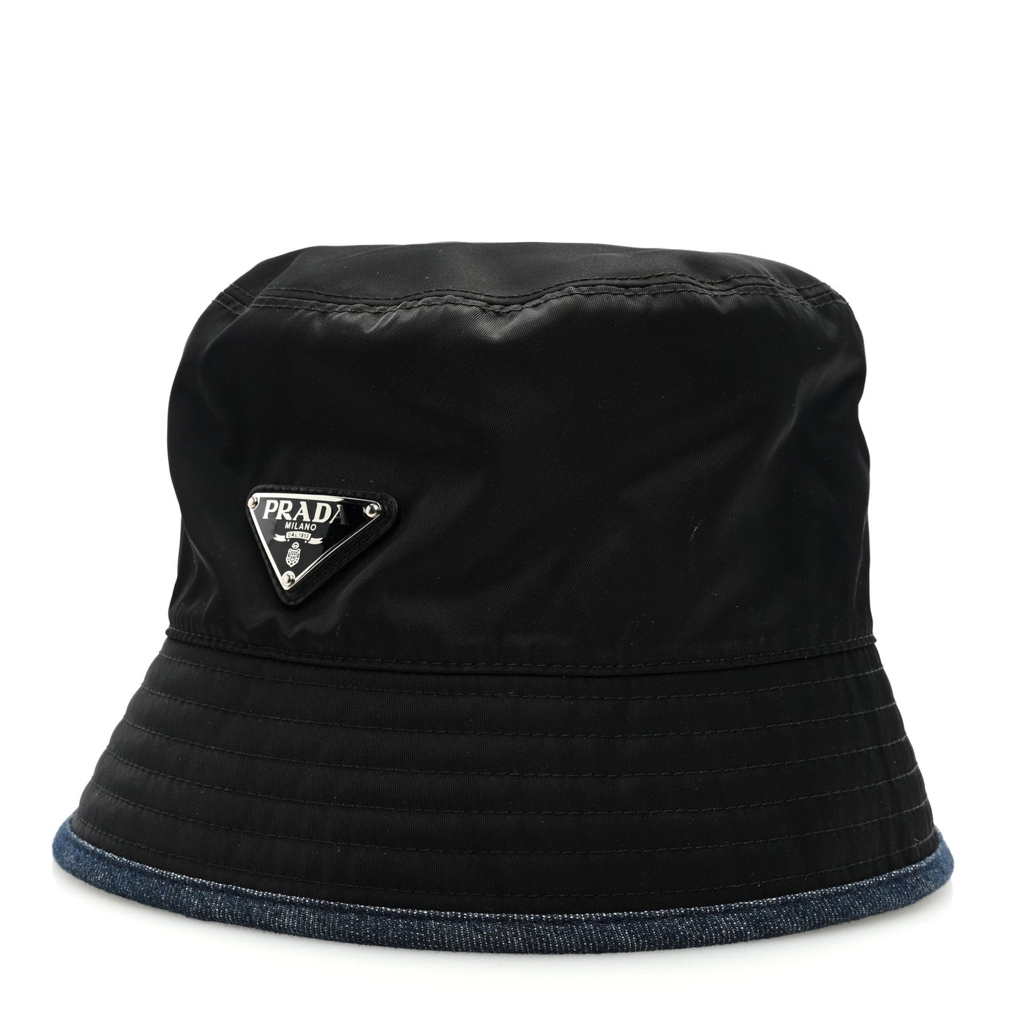 Denim Re-Nylon Reversible Bucket Hat Blue Black