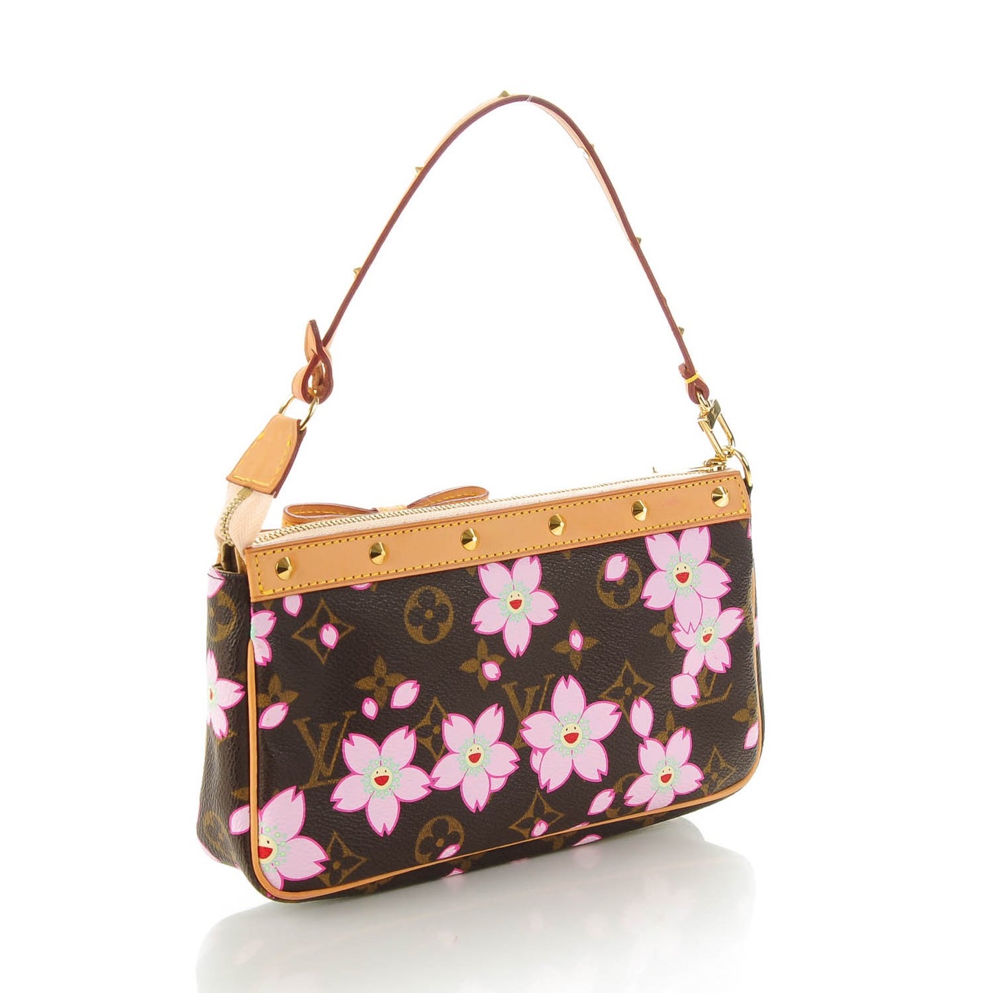 Monogram Cherry Blossom Pochette Accessories Brown