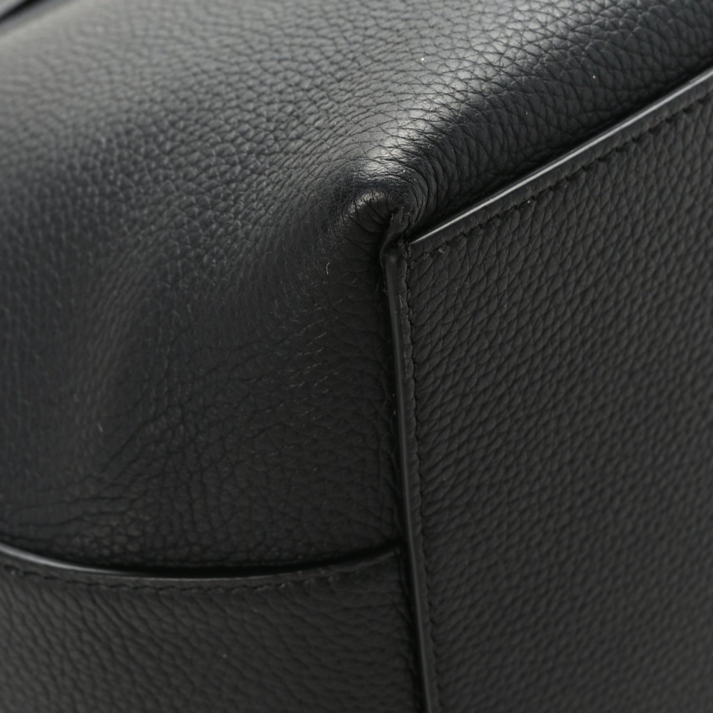 Calfskin Gancini Twins 24 Messenger Bag Black
