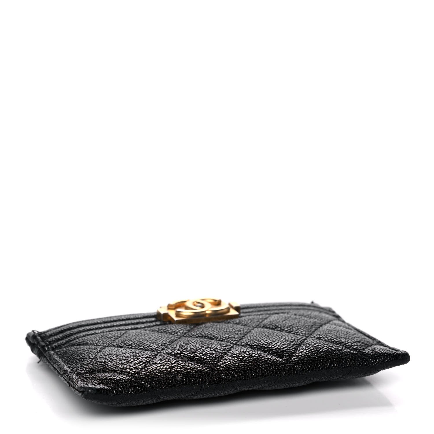 Chanel Caviar Quilted Boy Card Holder Black 4 of 13