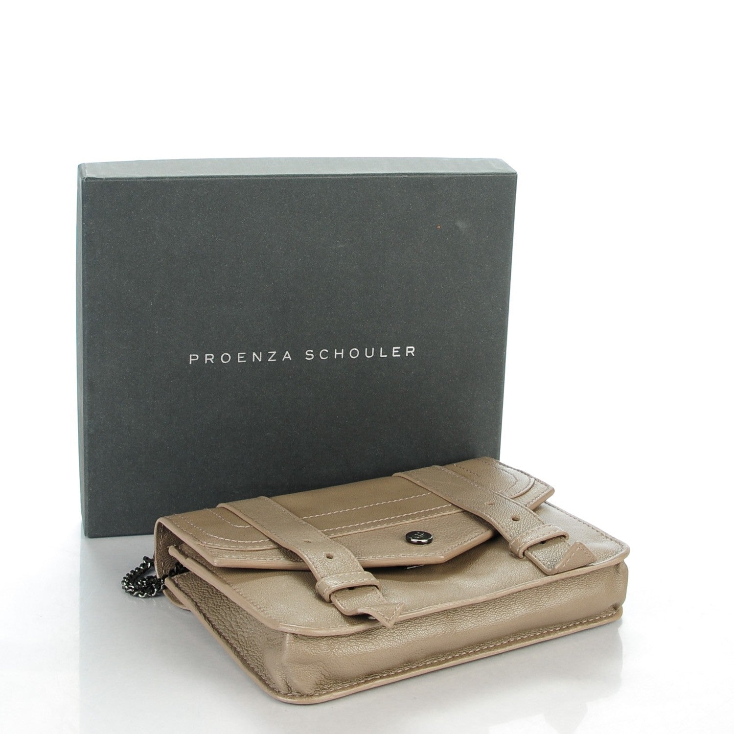 Proenza Schouler Lambskin PS1 Large Chain Wallet Smoke 4 of 6