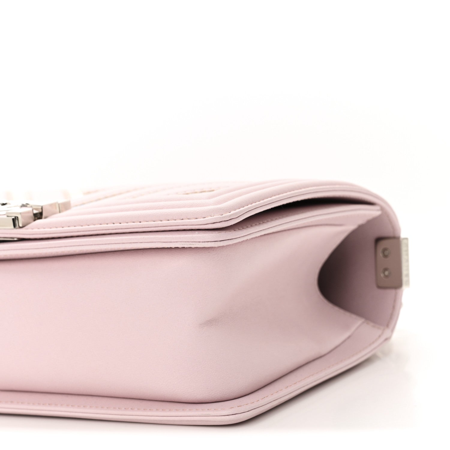 Chanel Lambskin Iridescent PVC Chevron Quilted Medium Boy Flap Pink Silver 10 of 11