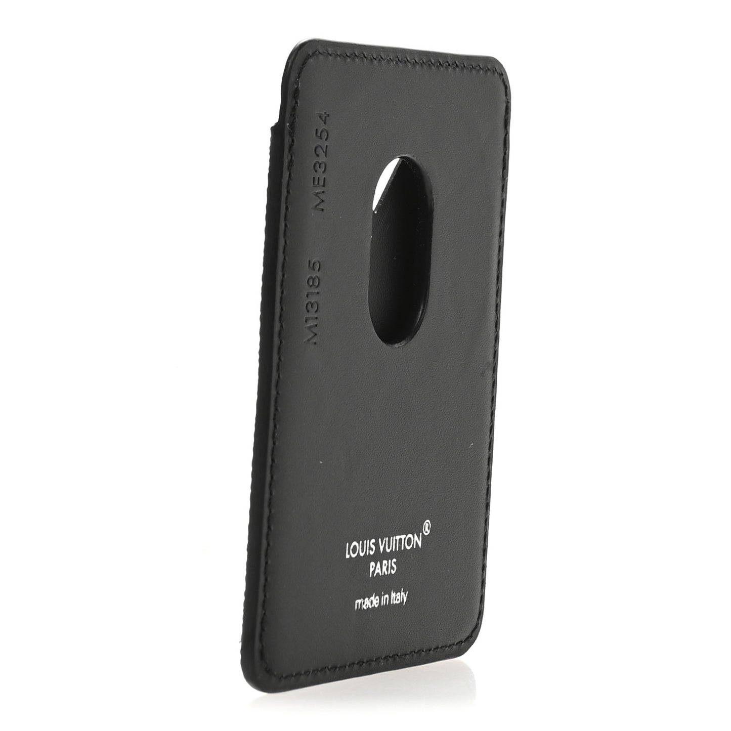 Monogram Macassar Magnetic Card Holder Black