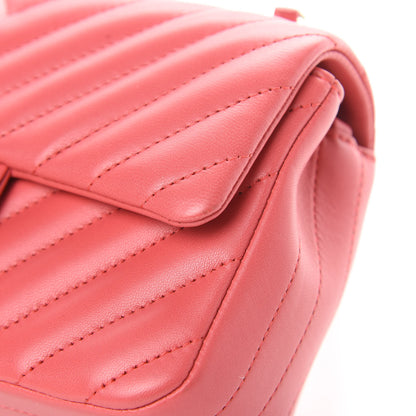 Chanel Lambskin Chevron Quilted Mini Rectangular Flap Pink 11 of 12