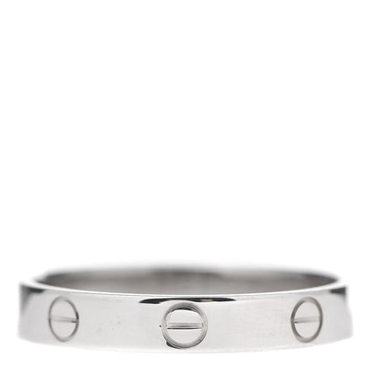 Cartier 18K White Gold 3.5mm LOVE Wedding Band Ring 61 9.5 1 of 4