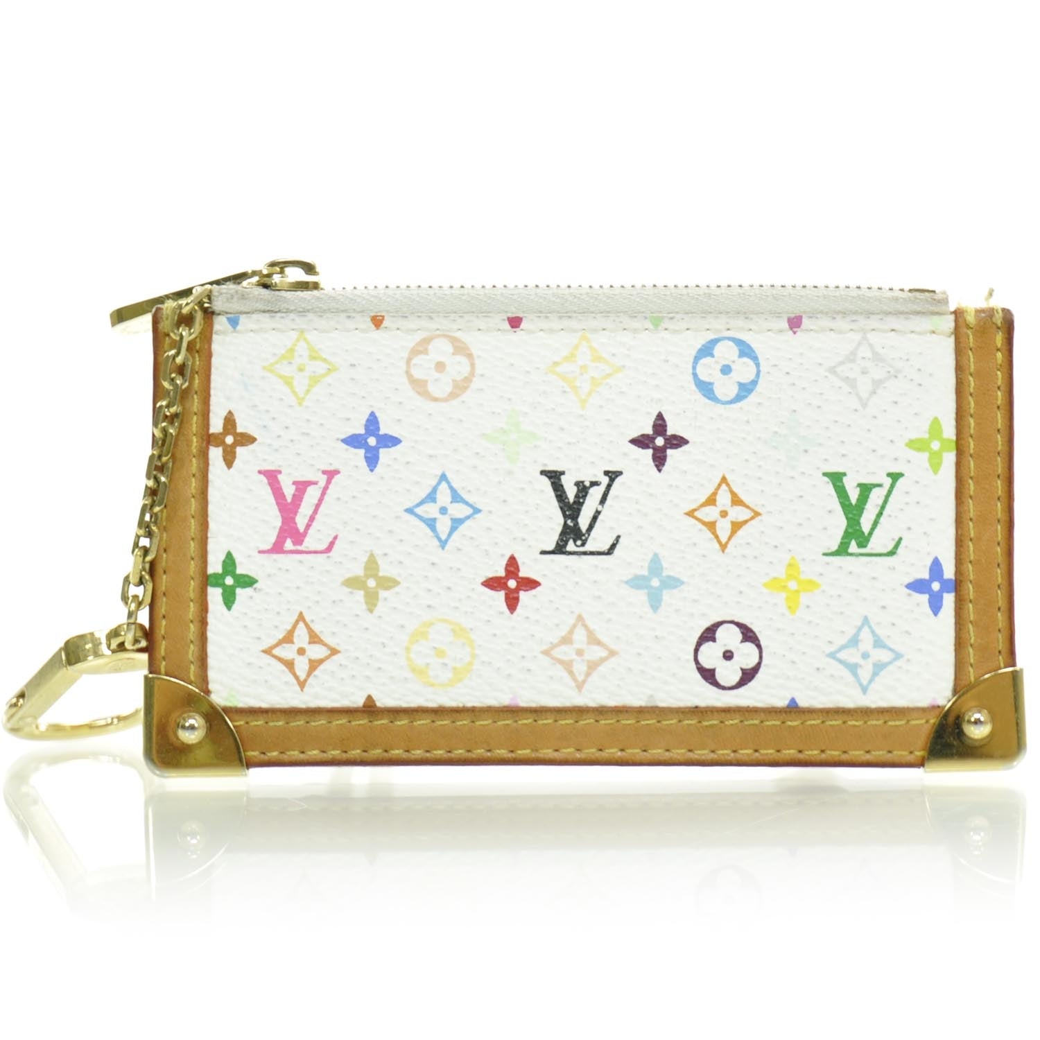 Louis Vuitton Monogram Multicolor Key Pouch White 1 of 4