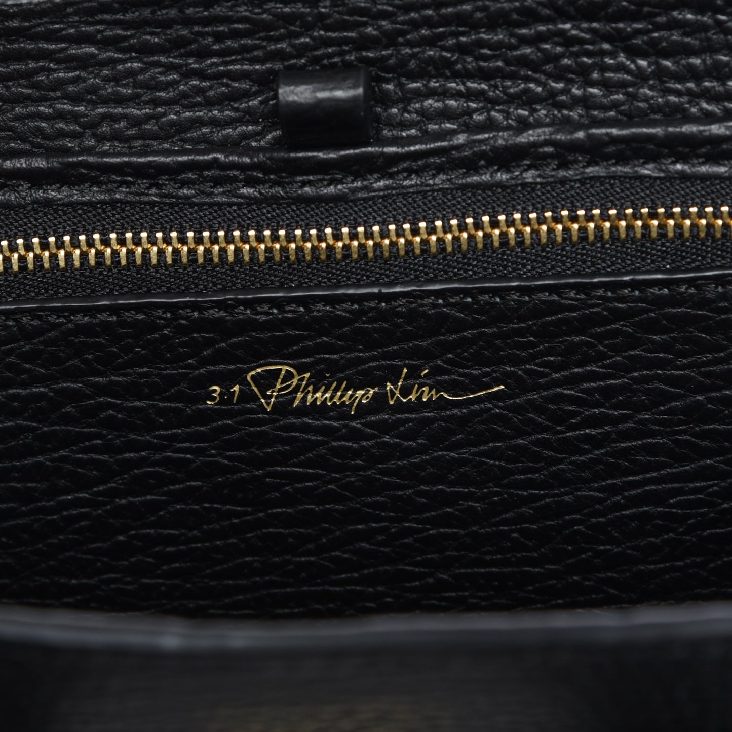 3.1 Textured Calfskin Mini Pashli Satchel Black
