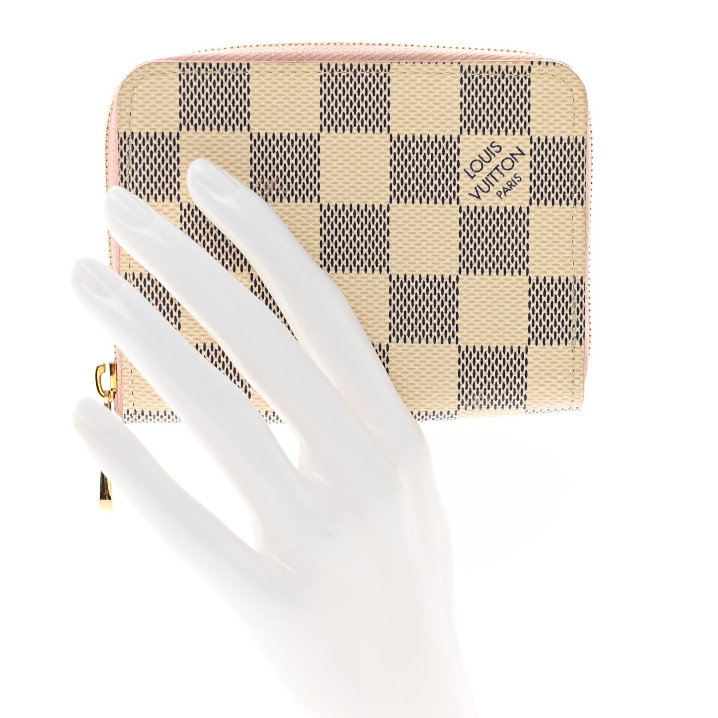 Damier Azur Zippy Coin Purse Rose Ballerine